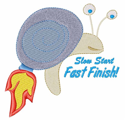 Slow Start Machine Embroidery Design