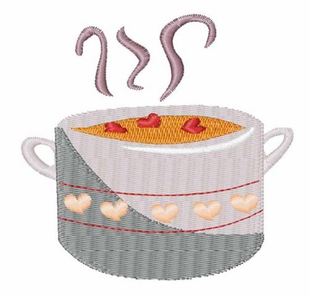 Picture of Soup Bowl Machine Embroidery Design