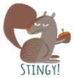 Picture of Squirrel Stingy Machine Embroidery Design