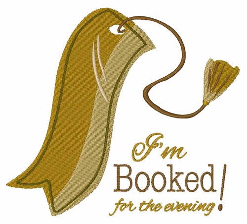 Booked for the Evening Machine Embroidery Design