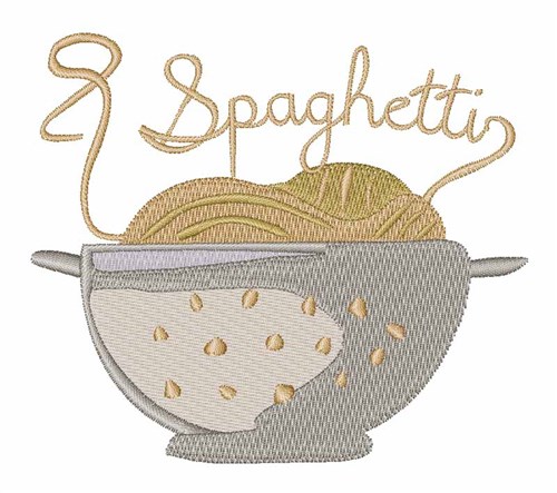 Spaghetti Machine Embroidery Design