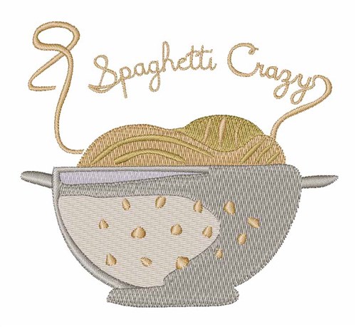 Spaghetti Crazy Machine Embroidery Design