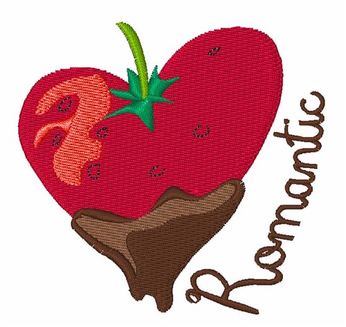 Romantic Strawberry Machine Embroidery Design