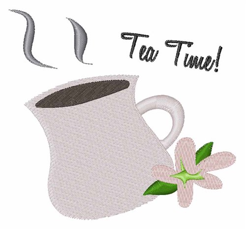 Tea Time Machine Embroidery Design
