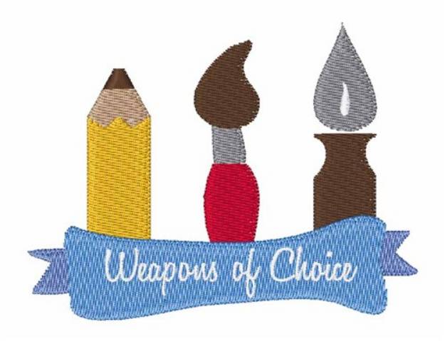 Picture of Weapons of Choice Machine Embroidery Design