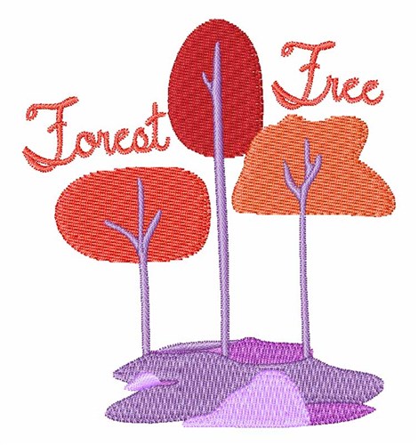 Forest Tree Machine Embroidery Design