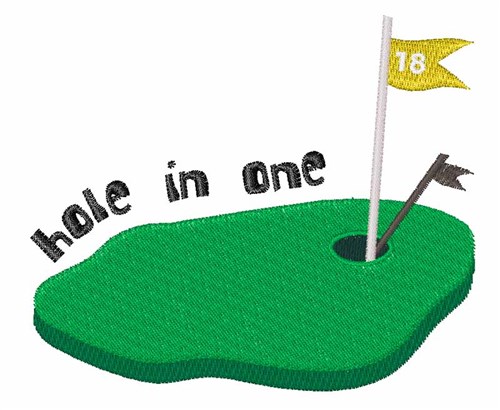 Hole in One Machine Embroidery Design