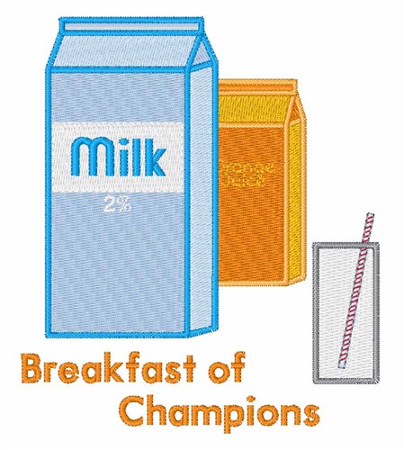 Breakfast of Champions Machine Embroidery Design