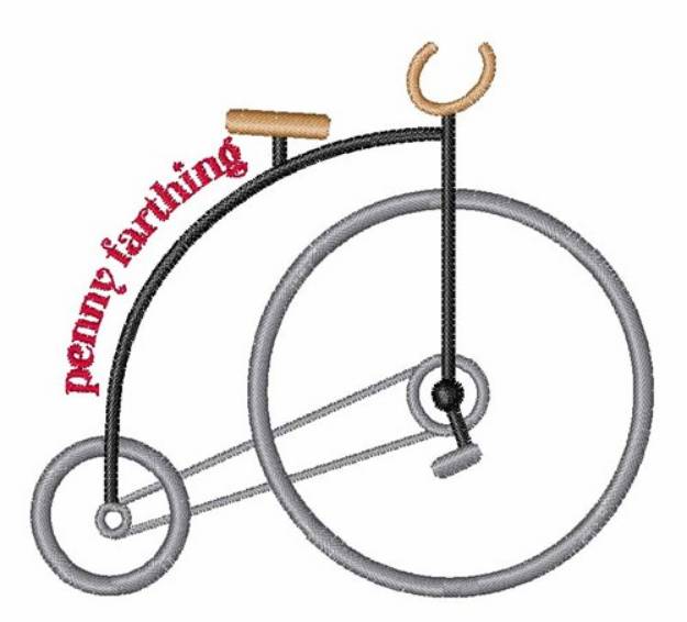 Picture of Penny Farthing Machine Embroidery Design