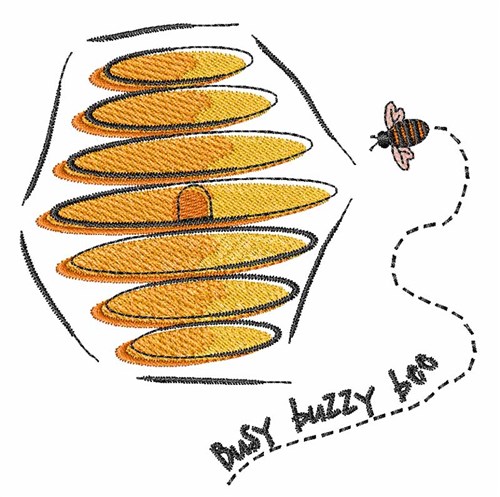 Busy Buzzy Bee Machine Embroidery Design