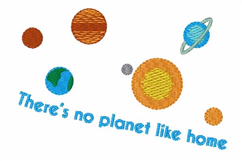 Home Planet Machine Embroidery Design