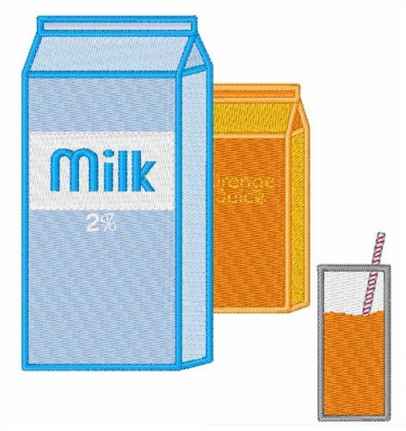 Picture of Milk and OJ Machine Embroidery Design