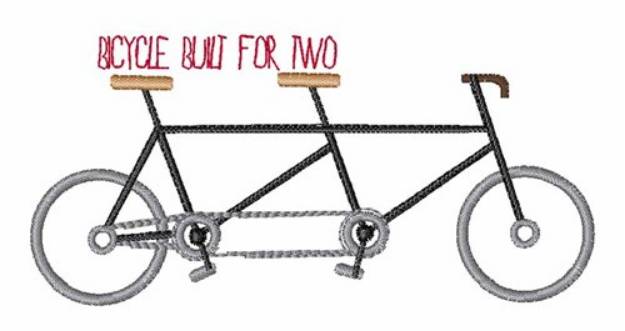 Picture of Bicycle for Two Machine Embroidery Design