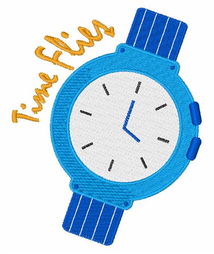 Time Flies Machine Embroidery Design