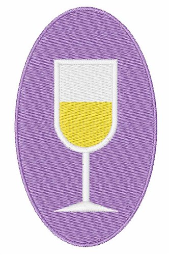 Wine Oval Machine Embroidery Design