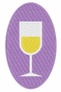 Picture of Wine Oval Machine Embroidery Design