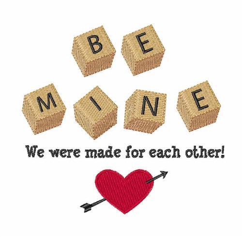 Made for Each Other Machine Embroidery Design