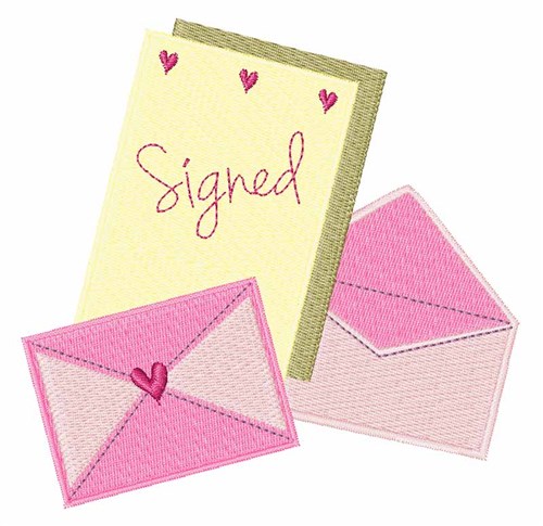 Signed Stationary Machine Embroidery Design