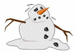 Picture of Snowman Melting Machine Embroidery Design