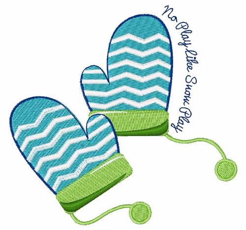 Snow Play Machine Embroidery Design