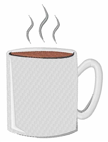 Hot Coffee Machine Embroidery Design