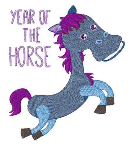 Year of the Horse Machine Embroidery Design