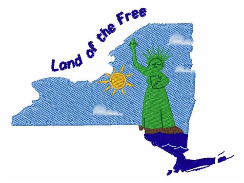 Land of the Free Machine Embroidery Design