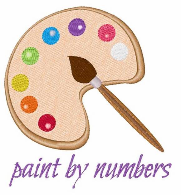 Picture of Paint by Numbers Machine Embroidery Design