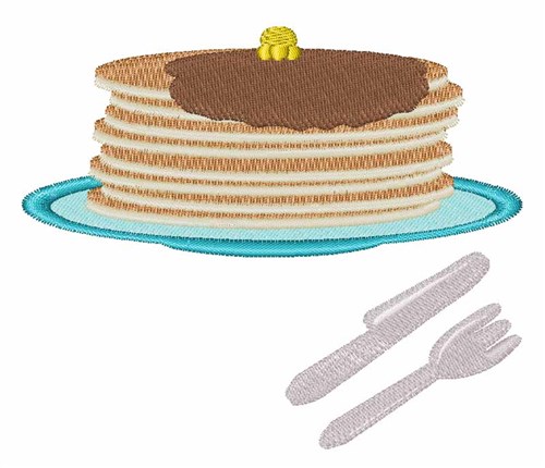 Pancake Plate Machine Embroidery Design