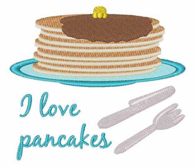 Picture of Love Pancakes Machine Embroidery Design