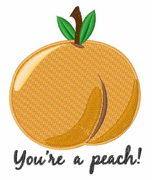 Picture of Youre a Peach Machine Embroidery Design