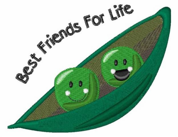 Picture of Best Friend Peas Machine Embroidery Design