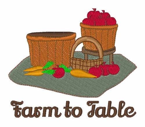 Farm to Table Machine Embroidery Design