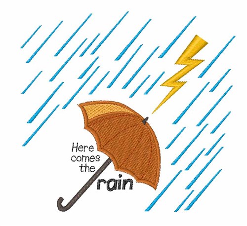 Here Comes Rain Machine Embroidery Design