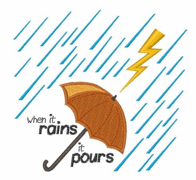 Picture of Rains It Pours Machine Embroidery Design
