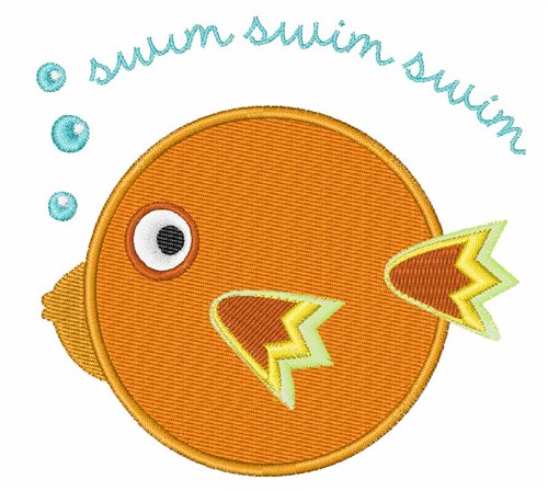 Swim Fish Machine Embroidery Design