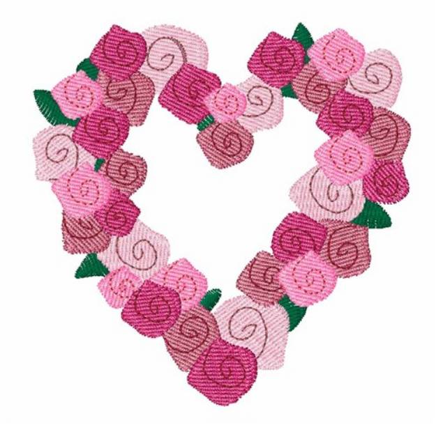 Picture of Rose Wreath Machine Embroidery Design