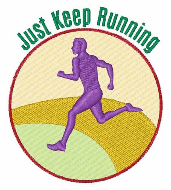Picture of Just Keep Running Machine Embroidery Design