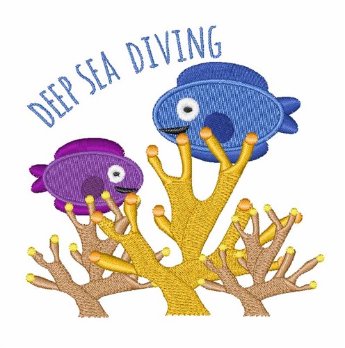 Deep Sea Diving Machine Embroidery Design