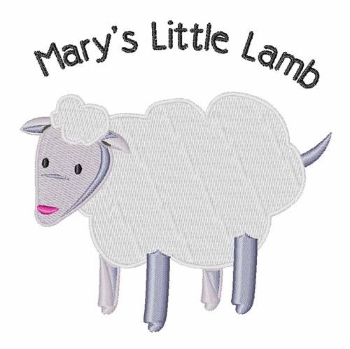 Marys Little Lamb Machine Embroidery Design