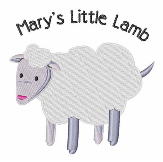 Picture of Marys Little Lamb Machine Embroidery Design