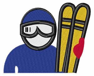 Picture of Ski Man Machine Embroidery Design