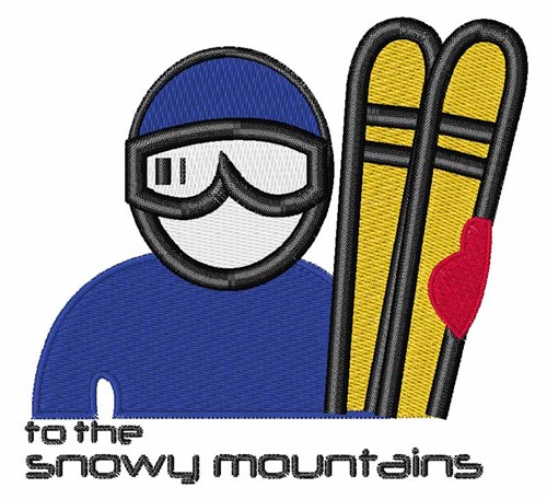 Snowy Mountains Machine Embroidery Design
