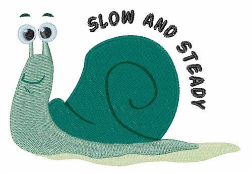 Slow and Steady Machine Embroidery Design