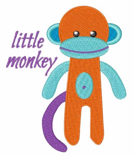 Picture of Little Monkey Machine Embroidery Design