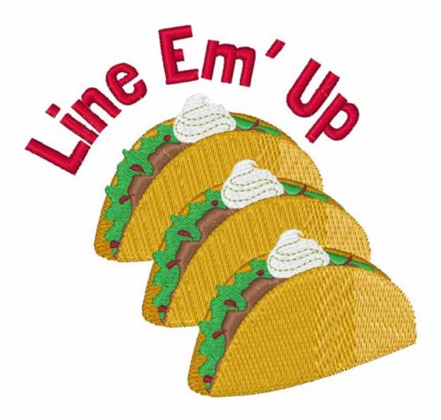 Picture of Line Em Up Machine Embroidery Design