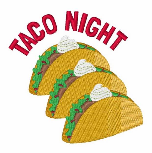 Picture of Taco Night Machine Embroidery Design
