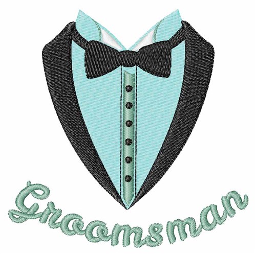 Groomsman Machine Embroidery Design