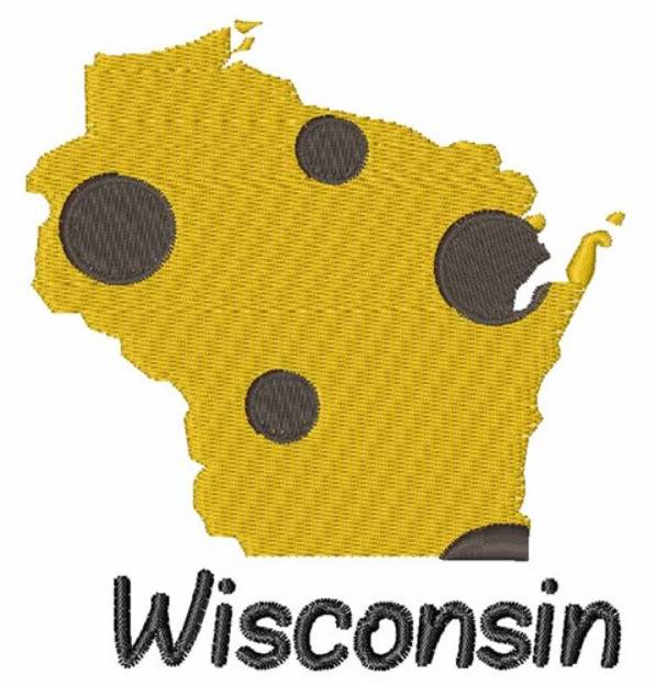 Picture of State Wisconsin Machine Embroidery Design