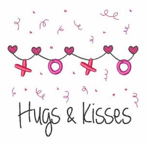 Picture of Hugs & Kisses Machine Embroidery Design
